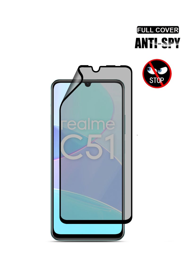 Techie واقي شاشة كامل مقاوم للانفجار مصنوع من السيراميك غير اللامع لهاتف Realme C51 - Image 2