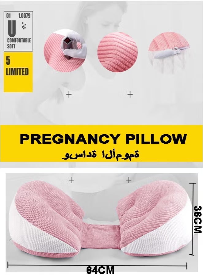 Pregnancy Pillow, Maternity Sleep Body Pillow, Adjustable Waist & Leg Support Pillow, Removable & Ergonomic Design for Back, Abdomen, Hips, and Legs Comfort During Pregnancy - Image 2