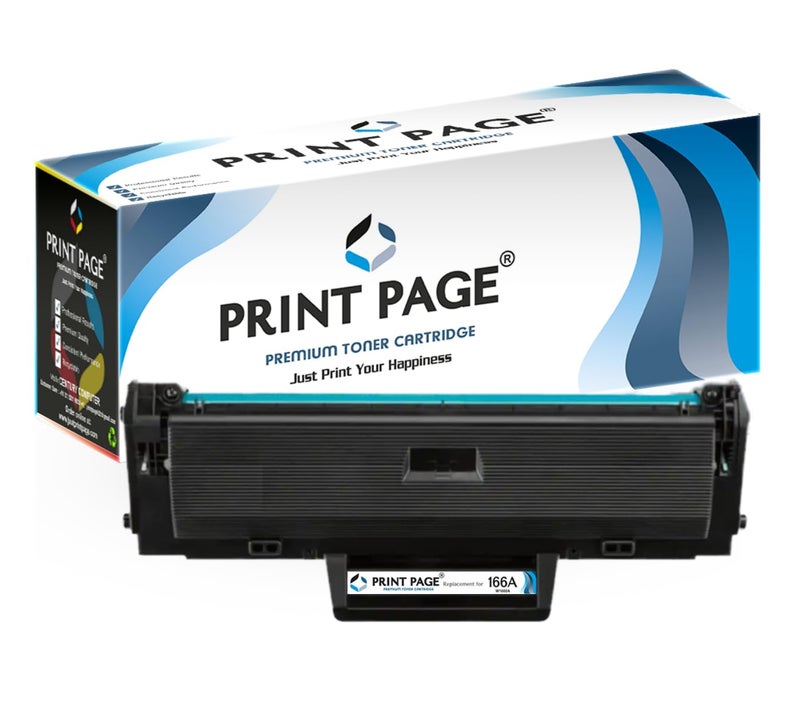 Print Page 166A Toner Cartridge Compatible for W1660A for LJ Printers 1008a, 1008w, 1188a, 1188w, 1188fnw, 1136 (1 pcs) - Image 1