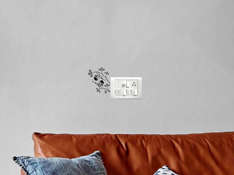 WallDesign Tree & Leaves Vinyl Switchboard Sticker ( Multicolour , Set of 9 ), Botanical - Image 5