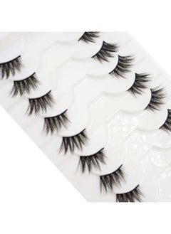 DAODER False Eyelashes Half Lashes Natural Look Wispy Cat Eye Lashes 3D Mink Lashes 8~15Mm Volume Eyelash Soft Handmade Fake Lashes 10 Pairs Multipack(Half Lashes Wispy)  - Image 5
