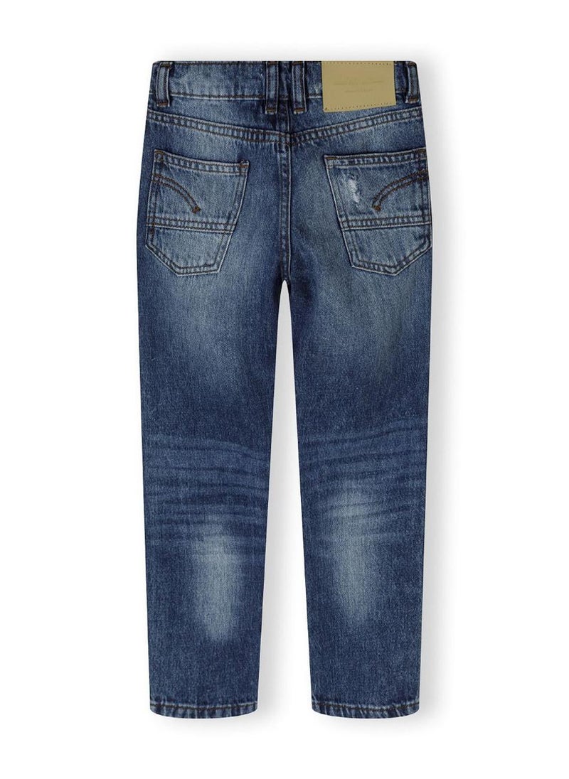 MINOTI Kids' Straight Leg Jeans with Light Distressing - Image 3