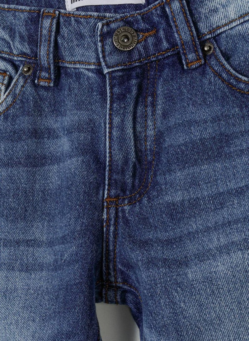 MINOTI Kids' Straight Leg Jeans with Light Distressing - Image 4