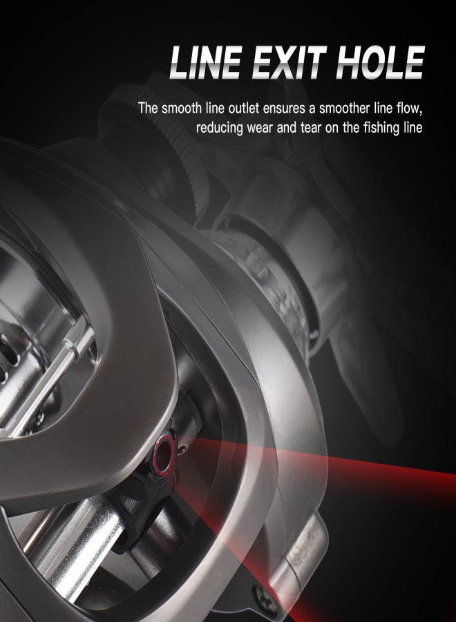 إكسبيرت بكرة صيد Baitcaster مزودة بـ 10+1 محامل كروية، ونسبة تروس 7.2:1، وفرامل مغناطيسية، وقوة سحب قصوى 15 كجم. - Image 2