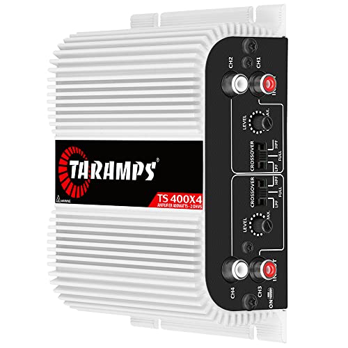 Taramp's Taramps TS 400x4 400 watts RMS 4 Channels Full Range Car Audio Amplifier, 2 Bridged Channels, RCA Input Class D, Output Power, Multichannel Amplifier System, Small - TS400X4 - Image 3