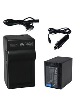 DMK Power NP-FV100 3700mAh battery and TC600C Battery Charger Includes Car Fitting Cable Compatible with Sony HDR-CX150 HDR-CX150V DCRSX44R DCRSX44L XR550E XR350E XR150E.etc