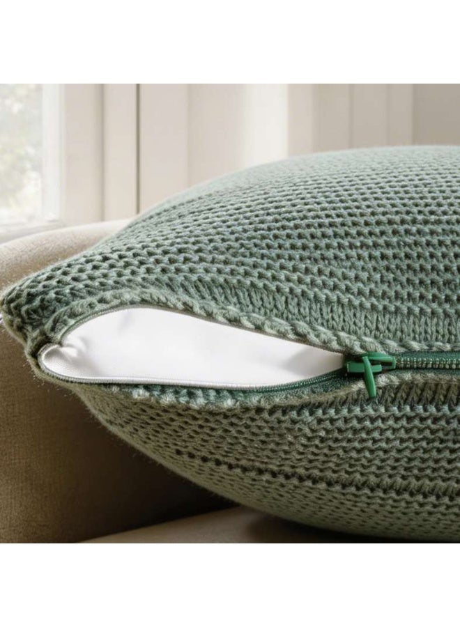 Pan Home Textured Knitted Cushion Cover 50x50cm - Sage - Image 2
