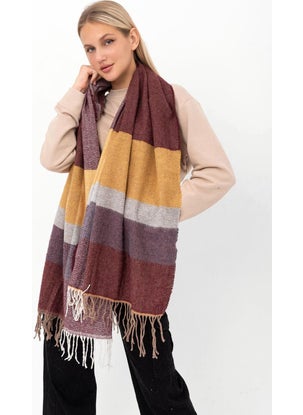 Saria Moda Soft Textured Herringbone Patterned Thick Shoulder Shawl  - Image 1