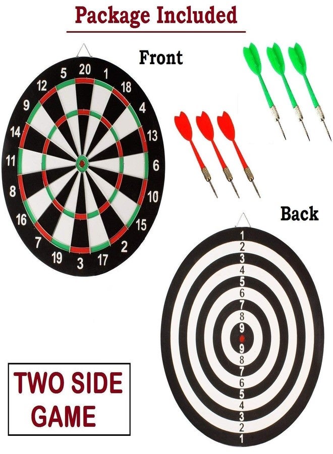 GDON Wooden Double Sided 12 inch Dart Board Family Game Set with Steel Tip Needle for Kids and Adults - Image 4