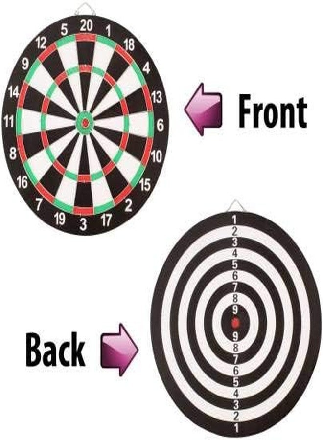 GDON Wooden Double Sided 12 inch Dart Board Family Game Set with Steel Tip Needle for Kids and Adults - Image 2
