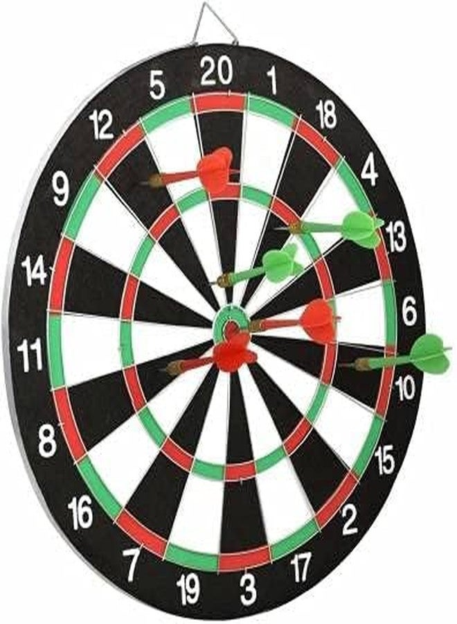 GDON Wooden Double Sided 12 inch Dart Board Family Game Set with Steel Tip Needle for Kids and Adults - Image 1