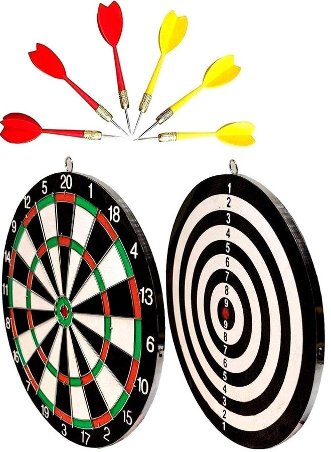 GDON Wooden Double Sided 12 inch Dart Board Family Game Set with Steel Tip Needle for Kids and Adults - Image 5