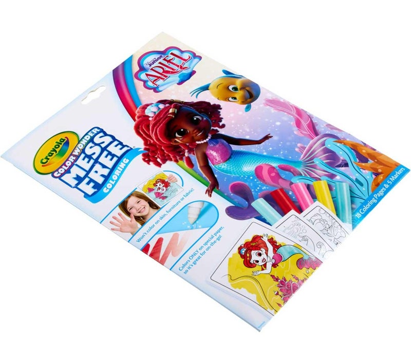 Crayola Color Wonder Ariel Mess-Free Coloring Set – Disney Junior, Travel Activity for Toddlers, Ages 3+ - Image 4