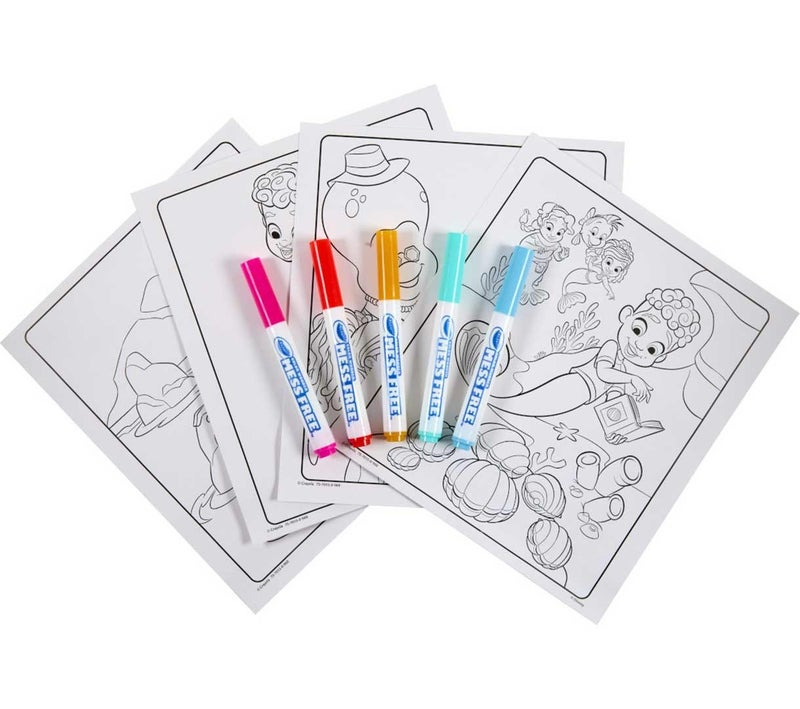 Crayola Color Wonder Ariel Mess-Free Coloring Set – Disney Junior, Travel Activity for Toddlers, Ages 3+ - Image 3