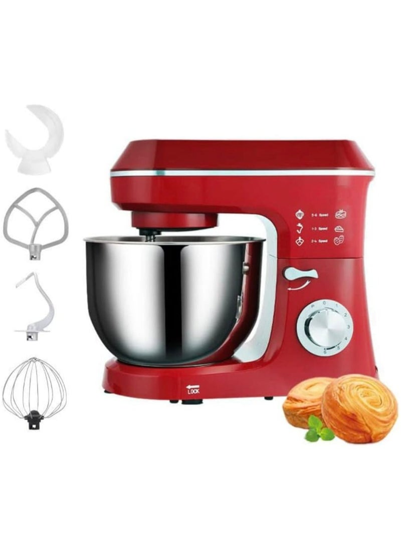Electric Stand Mixer 6L – 6-Speed Adjustable Cake Mixer with Stainless Steel Bowl, 2 Beaters & 2 Dough Hooks, Perfect for Baking, Mixing, and Kneading  - Image 1