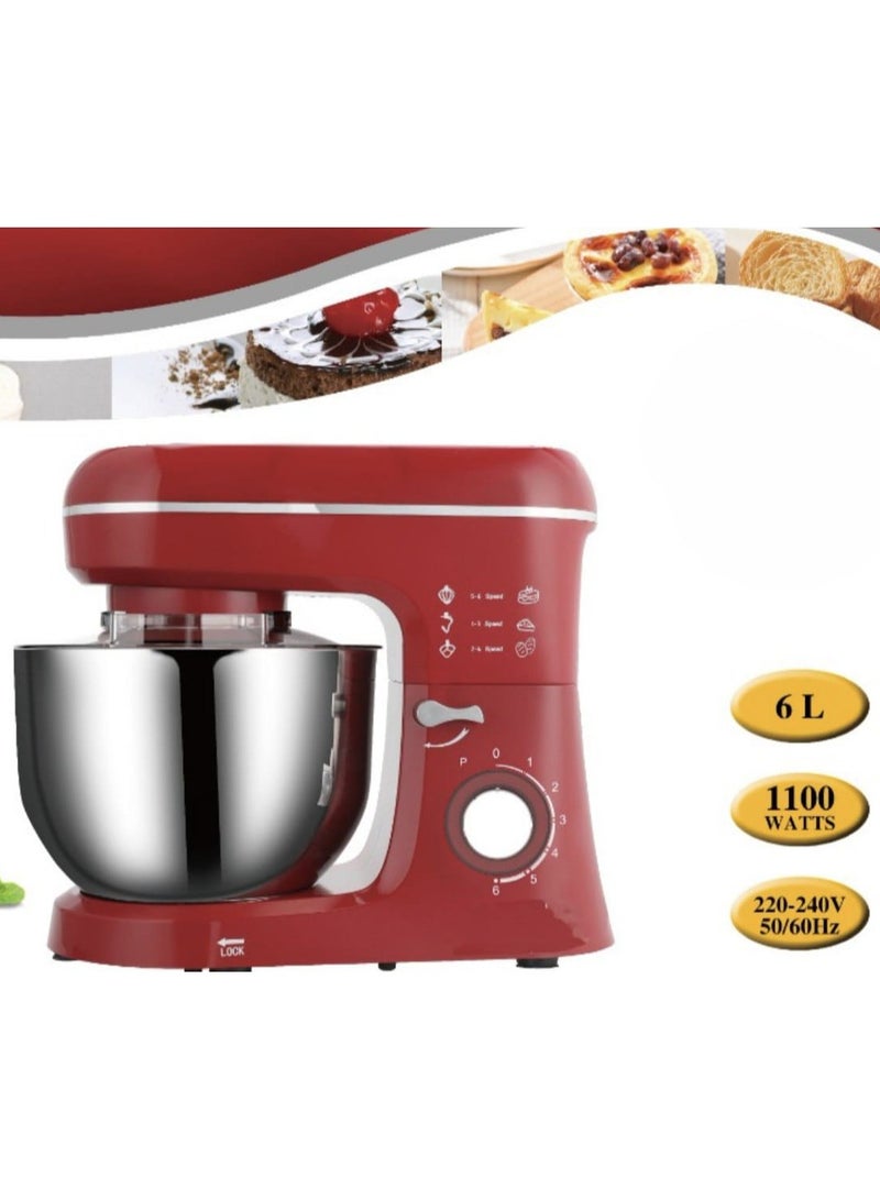 Electric Stand Mixer 6L – 6-Speed Adjustable Cake Mixer with Stainless Steel Bowl, 2 Beaters & 2 Dough Hooks, Perfect for Baking, Mixing, and Kneading  - Image 4