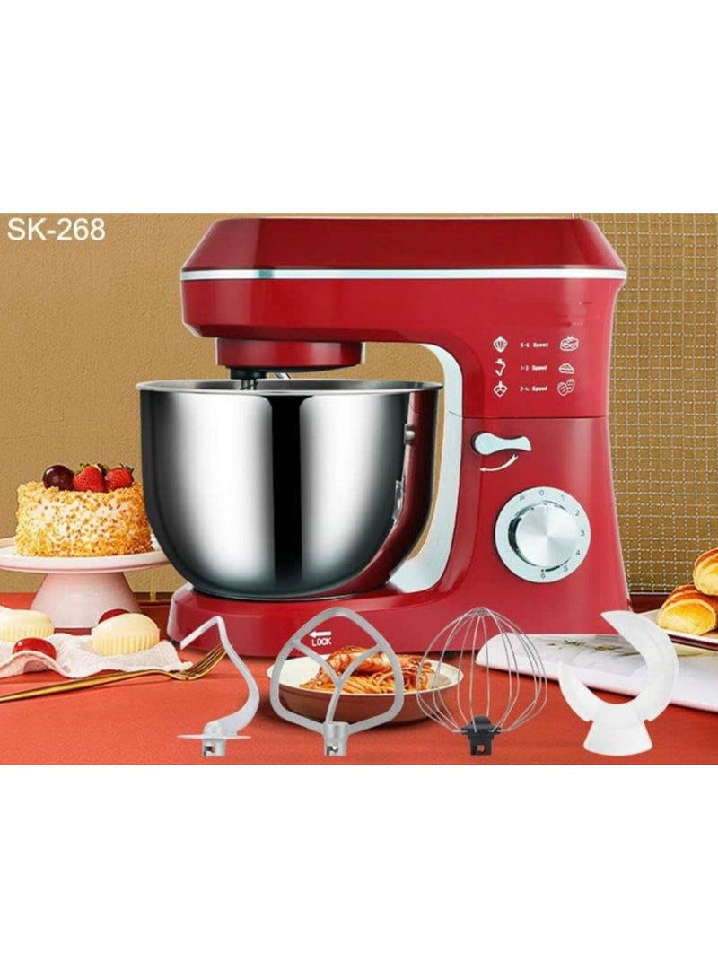 Electric Stand Mixer 6L – 6-Speed Adjustable Cake Mixer with Stainless Steel Bowl, 2 Beaters & 2 Dough Hooks, Perfect for Baking, Mixing, and Kneading  - Image 5