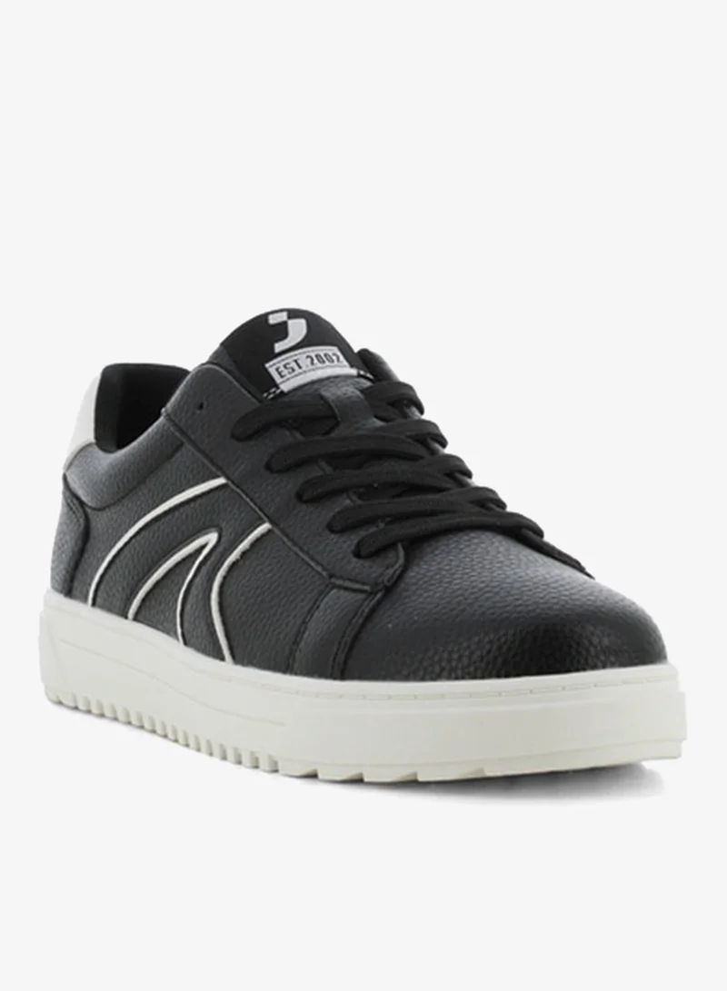 SJ Men's Textured Sneakers with Lace-Up Closure