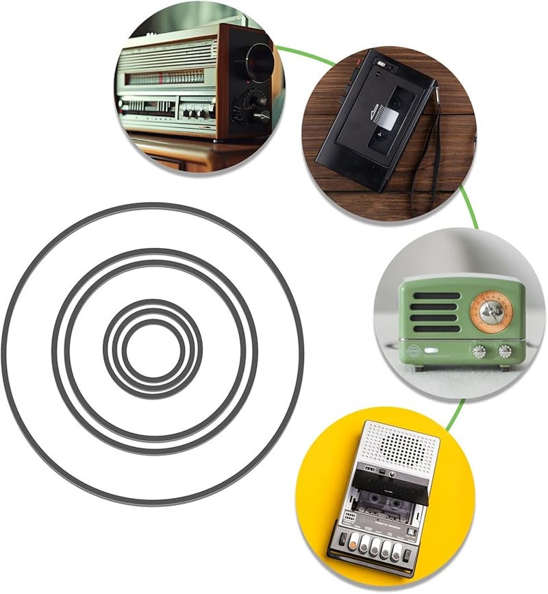 Square Rubber Drive Belt 19mm 100mm Folded Size High Elasticity for Turntables Tape Recorders Color Fold in Half 31mm - Image 3