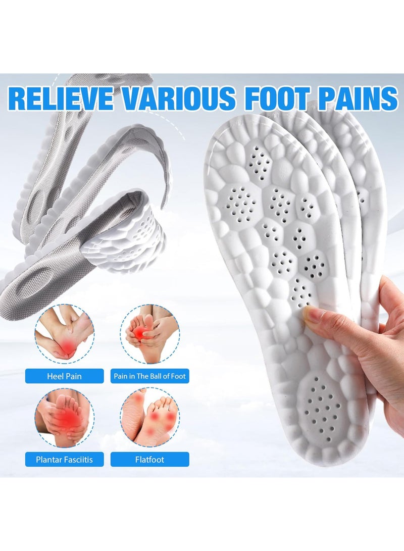 LuckSa Breathable Shock Sport Insole, Cut-To-Fit Shoe Cushion, sweat-absorbent ,Comfortable Insoles Relieve Foot Pain& Pressure Pain Cushion for Women & Men, Suitable for Athletic Casual & Work(9-10, Black and Grey) - Image 5