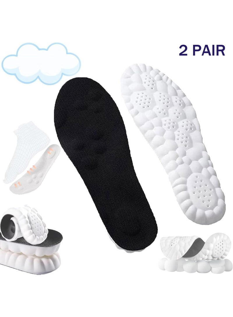LuckSa Breathable Shock Sport Insole, Cut-To-Fit Shoe Cushion, sweat-absorbent ,Comfortable Insoles Relieve Foot Pain& Pressure Pain Cushion for Women & Men, Suitable for Athletic Casual & Work(9-10, Black and Grey) - Image 1