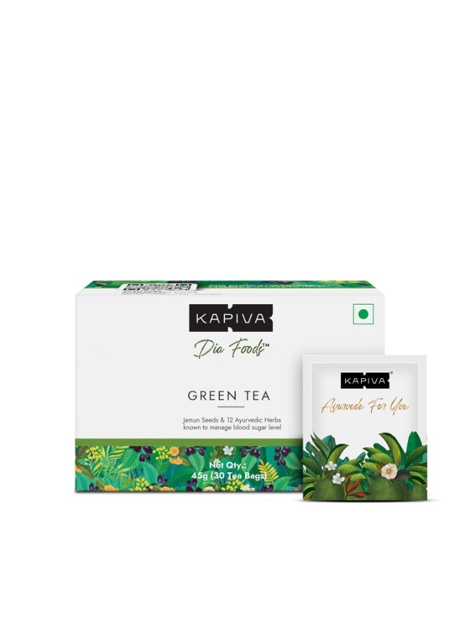 Kapiva Dia Foods Green Tea for Blood Sugar Care | Jamun, Gudmar, Methi, & 10 More - Image 1