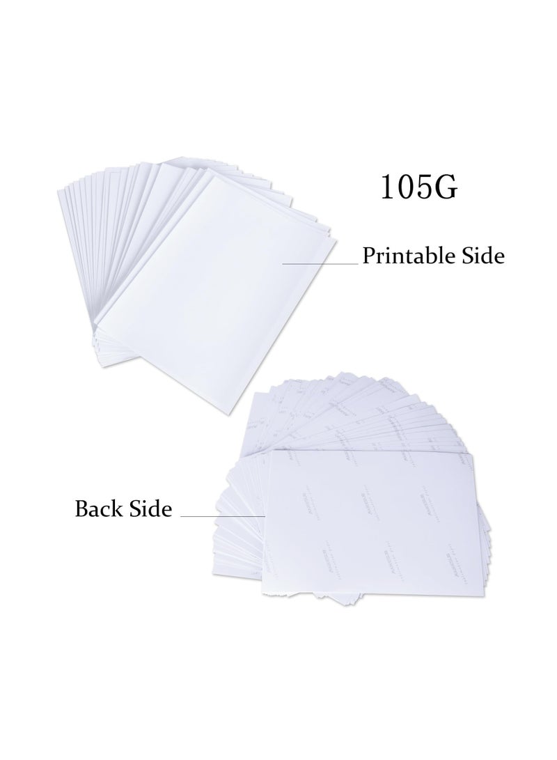 SOLARAE ورق السوبليماشن 100 ورقة ورق نقل حراري 8.5x11 بوصة، مناسب لتخصيص الأكواب، تي شيرتات ذات الألوان الفاتحة وغيرها من المواد القابلة للسوبليماشن، متوافق مع طابعة السوبليماشن النافثة للحبر 105 جرام - Image 3