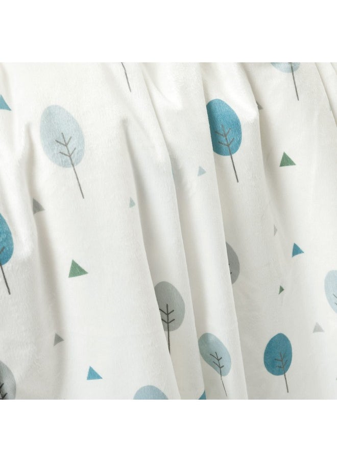 Lush Decor Baby Dinosaurs Roar Allover Trees Soft Sherpa Blanket 40 X 30 Dusty Teal & Gray  - Image 3