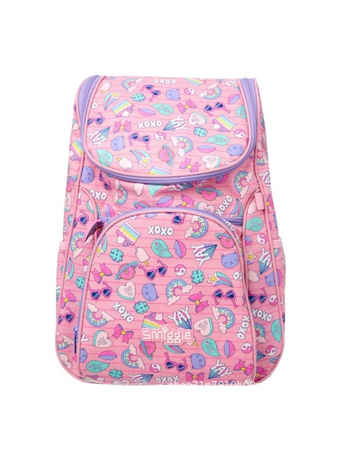 Smiggle Student Double-Shoulder Large Capacity Stress Relief Backpack Multi-functional Schoolbag
