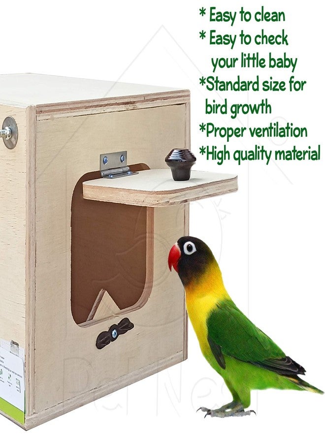 عش طيور PetNest® للتفريخ مع مجثم لطيور الحب القياسية، قطعة واحدة - Image 4