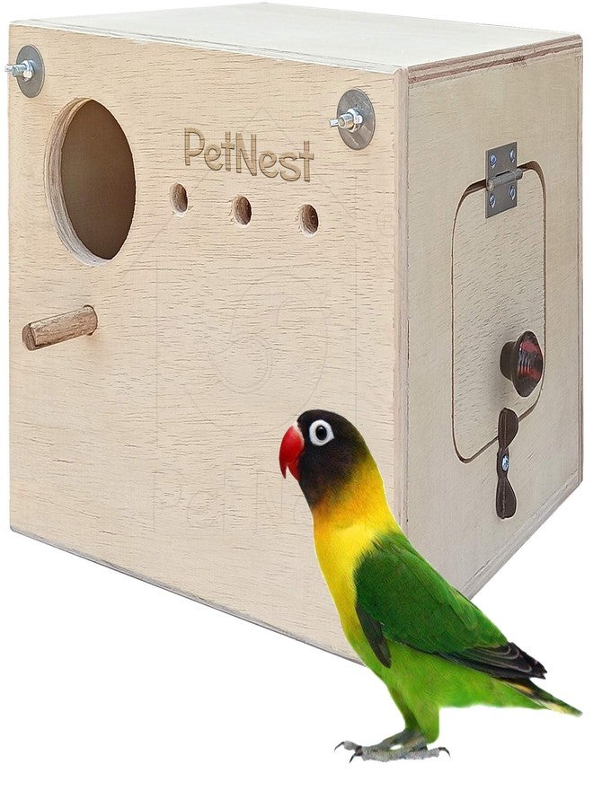 عش طيور PetNest® للتفريخ مع مجثم لطيور الحب القياسية، قطعة واحدة - Image 1
