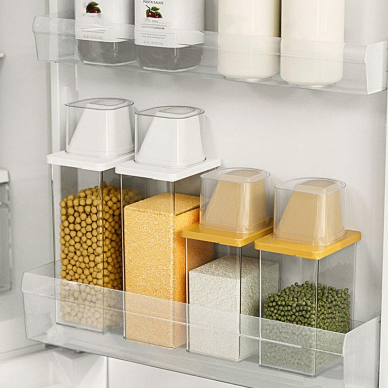 800ml Airtight Rice Grain Storage Container Plastic Food Jar with Lid for Kitchen Refrigerator - Image 4
