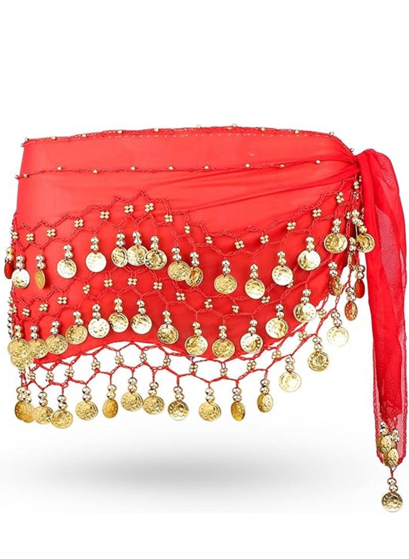 Women's Belly Dancing Belt Colorful Waist Chain Belly Dance Hip Scarf Belt - Image 1