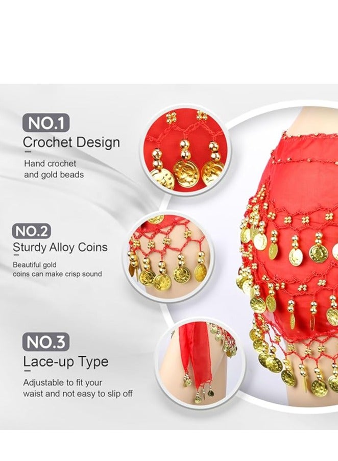 Women's Belly Dancing Belt Colorful Waist Chain Belly Dance Hip Scarf Belt - Image 3