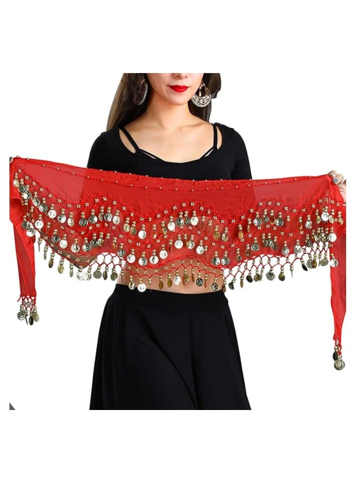 Women's Belly Dancing Belt Colorful Waist Chain Belly Dance Hip Scarf Belt - Image 4