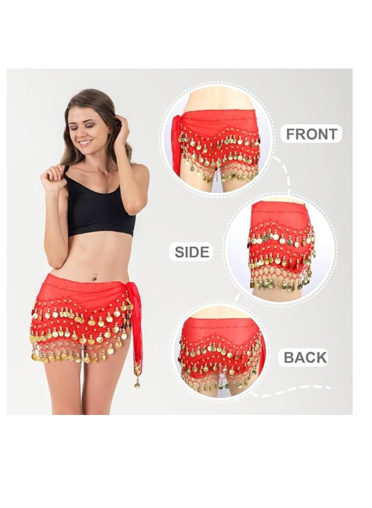 Women's Belly Dancing Belt Colorful Waist Chain Belly Dance Hip Scarf Belt - Image 5