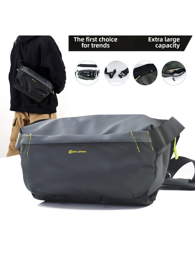 Functional European And American Advanced Sense Shoulder Photography Bag Large Capacity Waterproof Walking Bag SLR Micro Single Camera Bag Crossbody Bag-Color:Black - Image 2