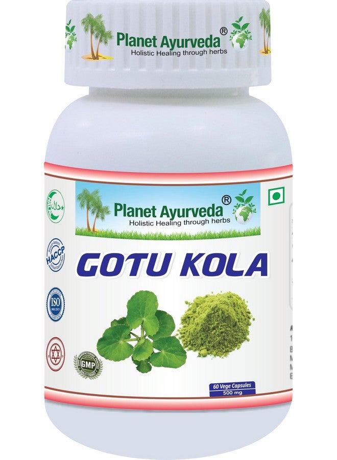 planet ayurveda Planet Ayurveda Gotu Kola to Balance all three Dosha - 60 Capsules  - Image 1