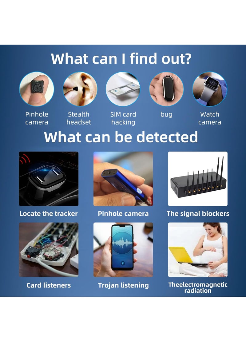 SYOSI - Hidden Camera Detectors, Anti Spy, Mini Bug Detector, Wireless Signal Scanner, Listening Device Detector with Infrared Scan for Indoor Use, Office, Home, Hotel, Bathroom, Travel - Image 1