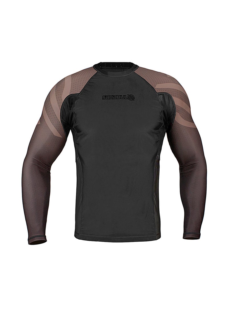 Sanabul Essential Long Sleeve Compression Shirts for Men | MMA BJJ Athletic Compression Shirt | Men Cross Training Rashguard (X-Large, Brown) - pzsku/Z629B02B8D8EC6898CBCEZ/45/_/1738235274/210c134a-585e-4716-aec7-9d942d6ca1f1