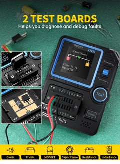 شو وو جهاز اختبار الترانزستور، جهاز اختبار مكثف الترانزستور Mosfet، جهاز اختبار المكونات الإلكترونية SMD، جهاز اختبار المقاومة والمحاثة والصمام الثنائي والصمام الثلاثي والصمام الثنائي زينر واختبار البطارية ومقياس LCR ومقياس MOS وPNP وNPN وESR  - Image 4