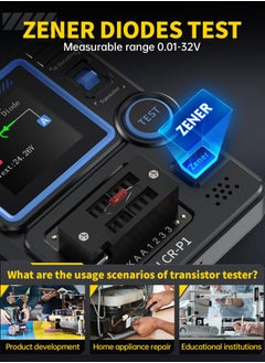 شو وو جهاز اختبار الترانزستور، جهاز اختبار مكثف الترانزستور Mosfet، جهاز اختبار المكونات الإلكترونية SMD، جهاز اختبار المقاومة والمحاثة والصمام الثنائي والصمام الثلاثي والصمام الثنائي زينر واختبار البطارية ومقياس LCR ومقياس MOS وPNP وNPN وESR  - Image 5