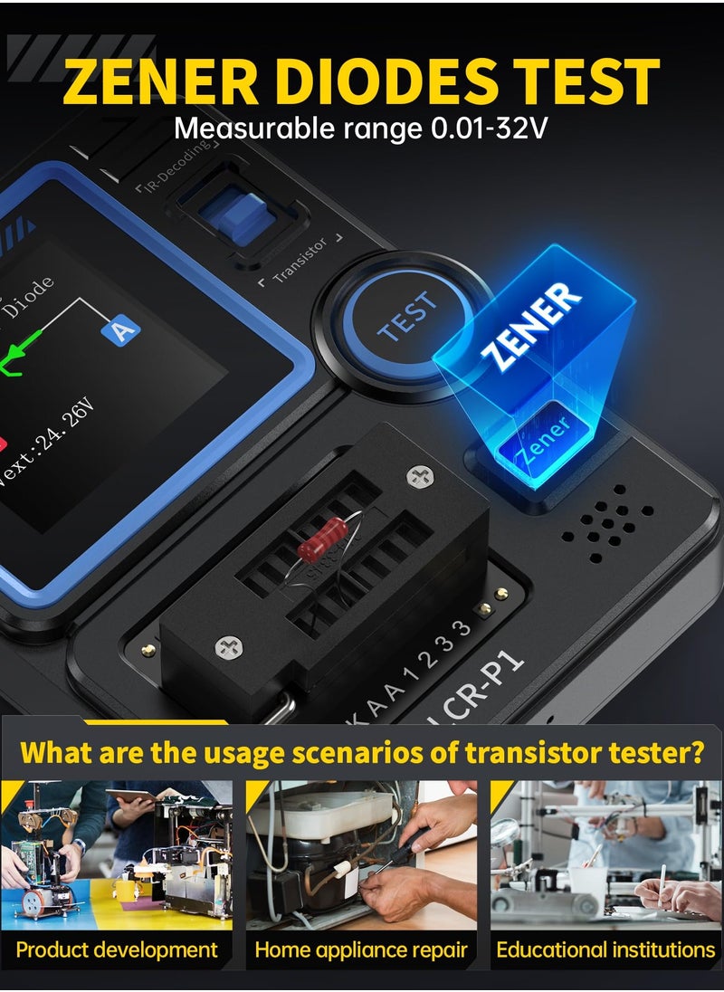 شو وو - جهاز اختبار الترانزستور، جهاز اختبار مكثف الترانزستور Mosfet، جهاز اختبار المكونات الإلكترونية SMD، جهاز اختبار المقاومة والمحاثة والصمام الثنائي والصمام الثلاثي والصمام الثنائي زينر واختبار البطارية ومقياس LCR ومقياس MOS وPNP وNPN وESR - Image 1