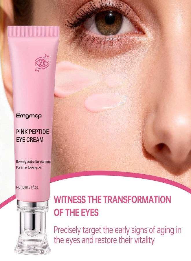 Emgmcp PDRN Pink Peptide Eye Serum, Hydrating & Firming Under Eye Cream with Retinol for Dark Circles & Puffiness - Anti-Aging Eye Cream Reduces Fine Lines, Wrinkles, Bags and Uneven Skin Tone (1pc) - Image 2