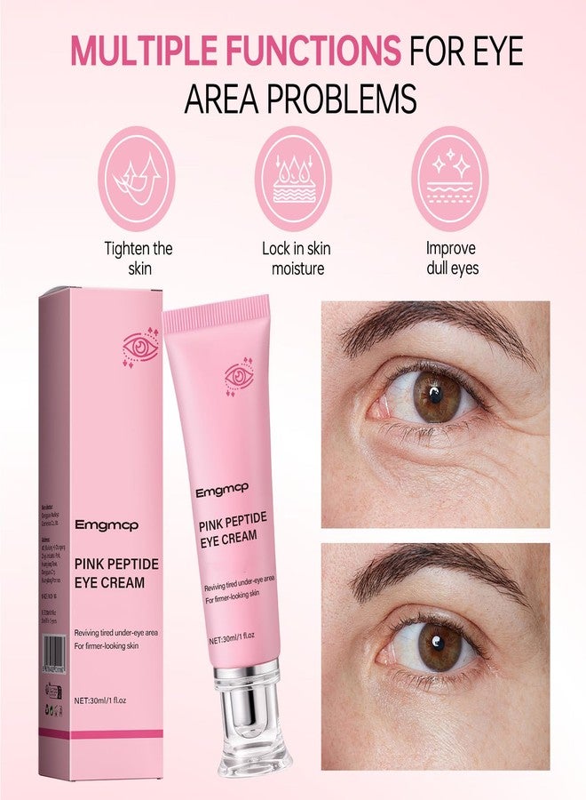 Emgmcp PDRN Pink Peptide Eye Serum, Hydrating & Firming Under Eye Cream with Retinol for Dark Circles & Puffiness - Anti-Aging Eye Cream Reduces Fine Lines, Wrinkles, Bags and Uneven Skin Tone (1pc) - Image 5