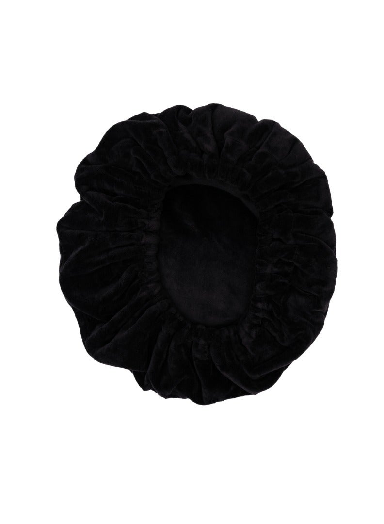 Clara Heat Cap with Flax Seeds – Microwave Thermal Hair Treatment Cap for Deep Conditioning & Oil Absorption black - Image 2