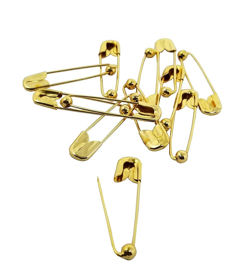 VAMA Fashions Premium Small Gold Safety Saree Nappy Lock pins Blanket Sweater Perfect Clothes Craft Sewing Baby Clothes Diaper Pinning Hijab Brooch pins for Women Girls - Image 4