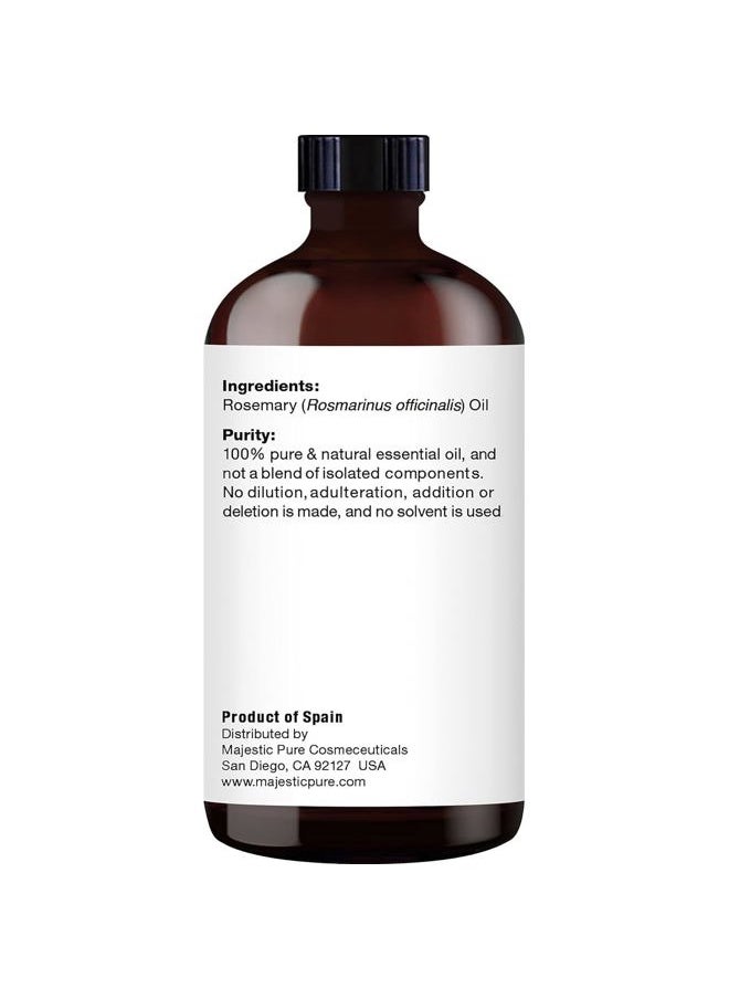 Majestic Pure - Rosemary Essential Oil with Glass Dropper | 100% Pure and Natural Rosemary Oil | Premium Grade Essential Oils for Diffusers, Skin, Aromatherapy, Massage | 4 Fl Oz - Image 1
