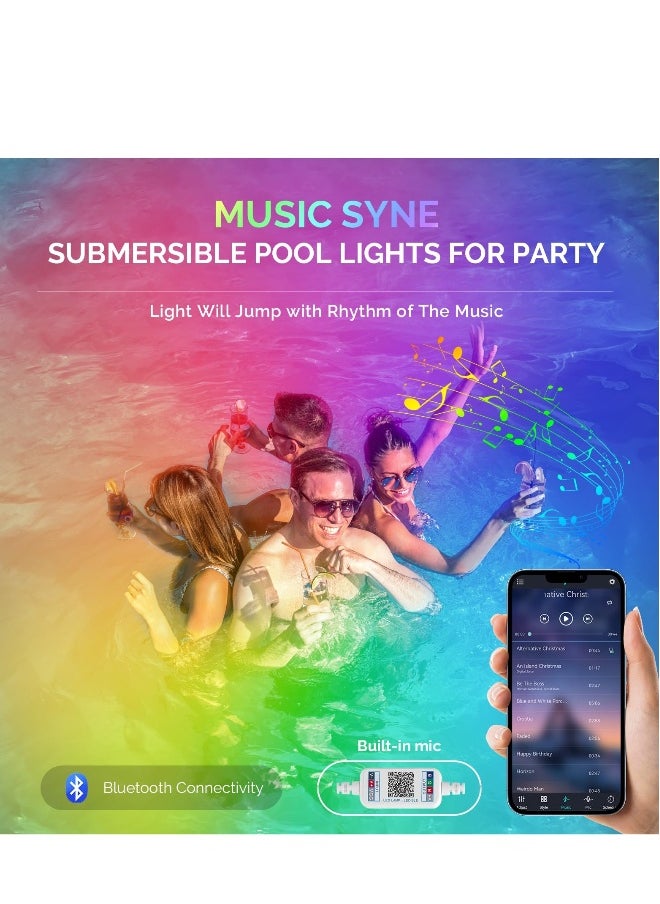 Generic Pool Lights with APP Control, Submersible LED Pool Lights, Pond Lights, Lights with IP68 Waterproof, 16 Million Colors, Music Sync, 12V Smart Pool Lights for Inground Above Ground Pool, Hot tub  - Image 3
