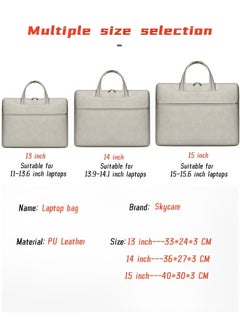 Skycare Skycare Laptop Bag 15.6 Inch, Waterproof Laptop Sleeve Case Business Briefcase, 13-14-15.6 Inch Laptop Carrier,Shoulder Bag for Men and Women  - Image 4